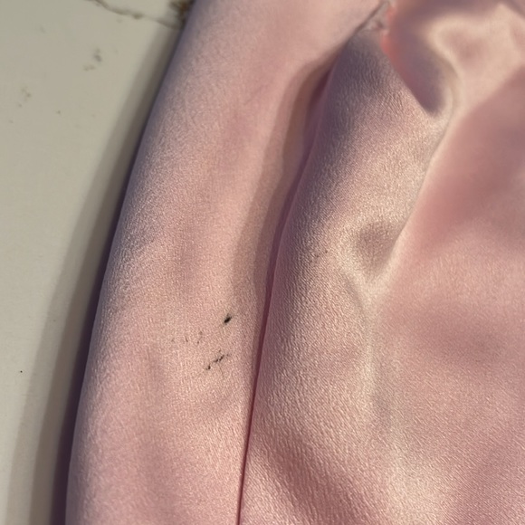 LEAU VOLARE SATIN MICRO MINI SKIRT BABY PINK medium K - Picture 6 of 9